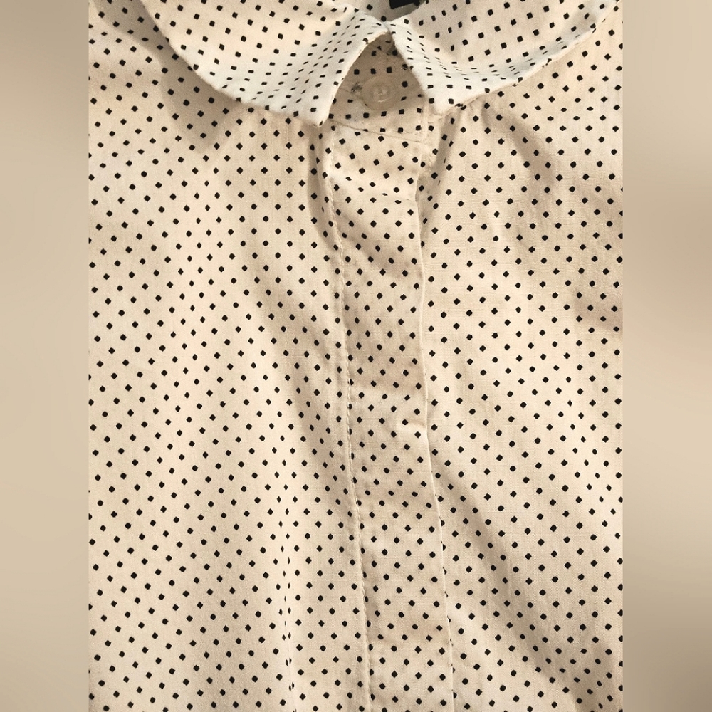 Apt. 9 White Polka Dot Button-down Top - Picture 3 of 11